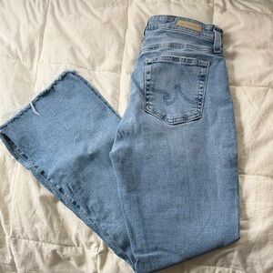 AG Adriano Goldschmied Light Blue Straight Leg Jeans